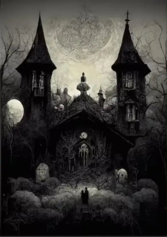Dark Academia Art Black Raven Poster Prints For Living Room Home Decor Victorian Gothic Witch Black Cat Canvas Painting Wall Art