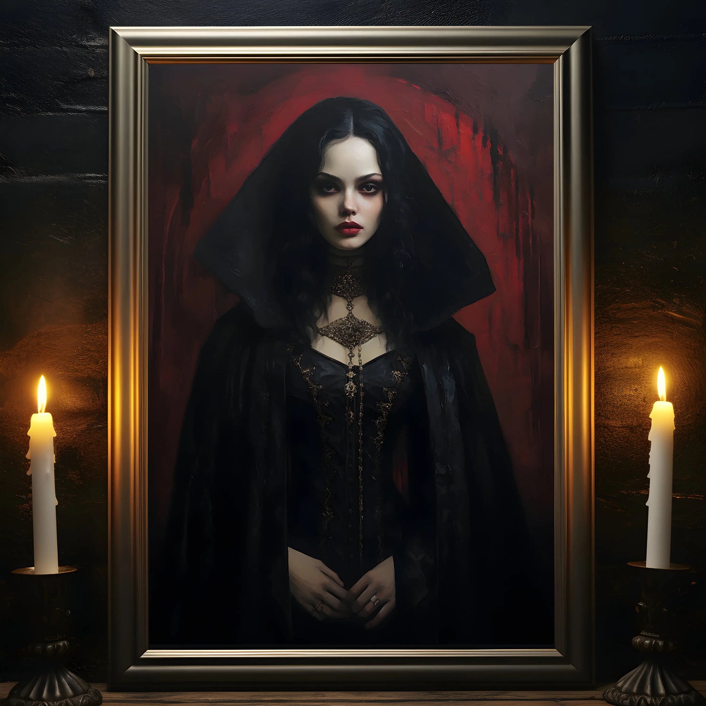 Retro Gothic Spooky Haunted Mansion Posters Print Dark Surreal Magic Witch Vampire Canvas Painting Victorian Home Decor Pictures