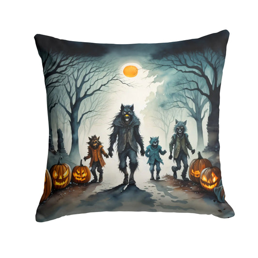 Werewolves Spooky Halloween Throw Pillow