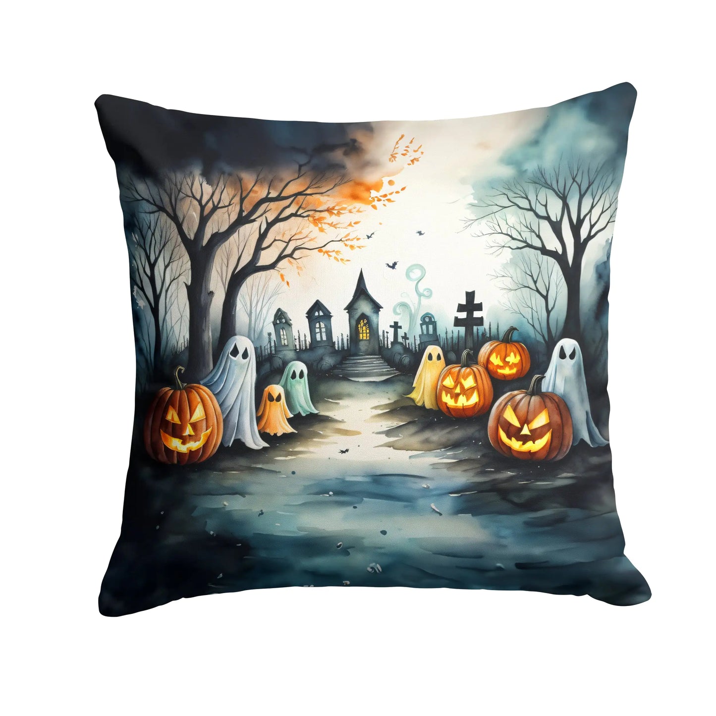 Ghosts Spooky Halloween Throw Pillow