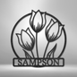 Wild Tulip Monogram - Steel Sign