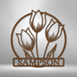 Wild Tulip Monogram - Steel Sign