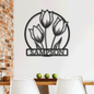 Wild Tulip Monogram - Steel Sign
