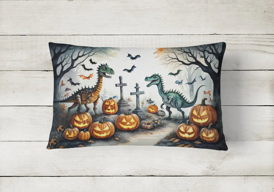 Dinosaurs Spooky Halloween 12x16 inch Throw Pillow