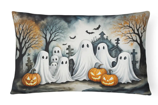 Ghosts Spooky Halloween 12x16 inch Throw Pillow