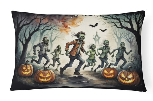 Zombies Spooky Halloween 12x16 inch Throw Pillow