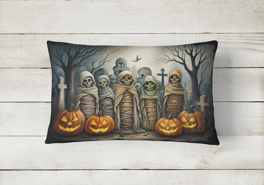 Mummies Spooky Halloween 12x16 inch Throw Pillow