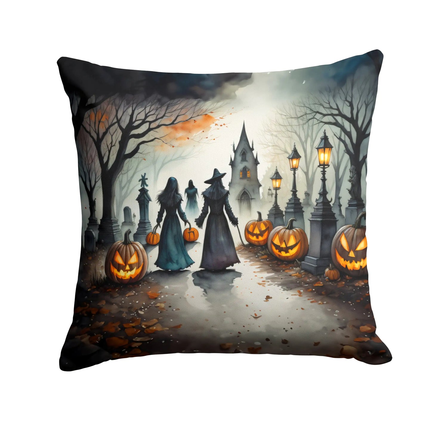 Vampires Spooky Halloween Throw Pillow