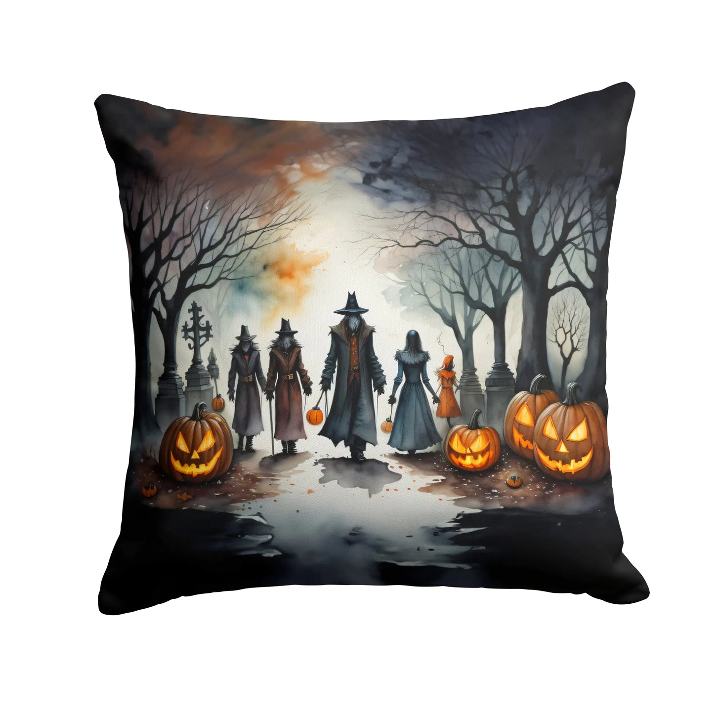 Vampires Spooky Halloween Throw Pillow