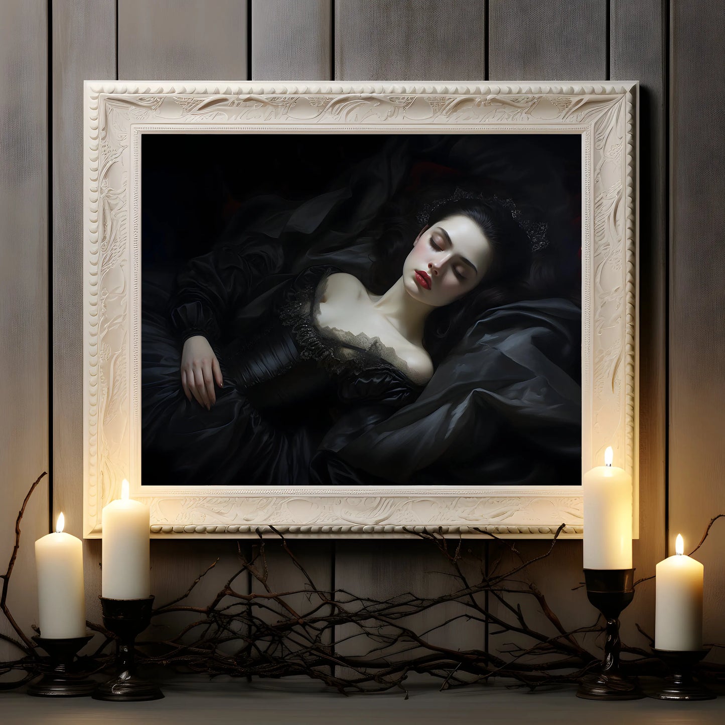 Retro Gothic Spooky Haunted Mansion Posters Print Dark Surreal Magic Witch Vampire Canvas Painting Victorian Home Decor Pictures