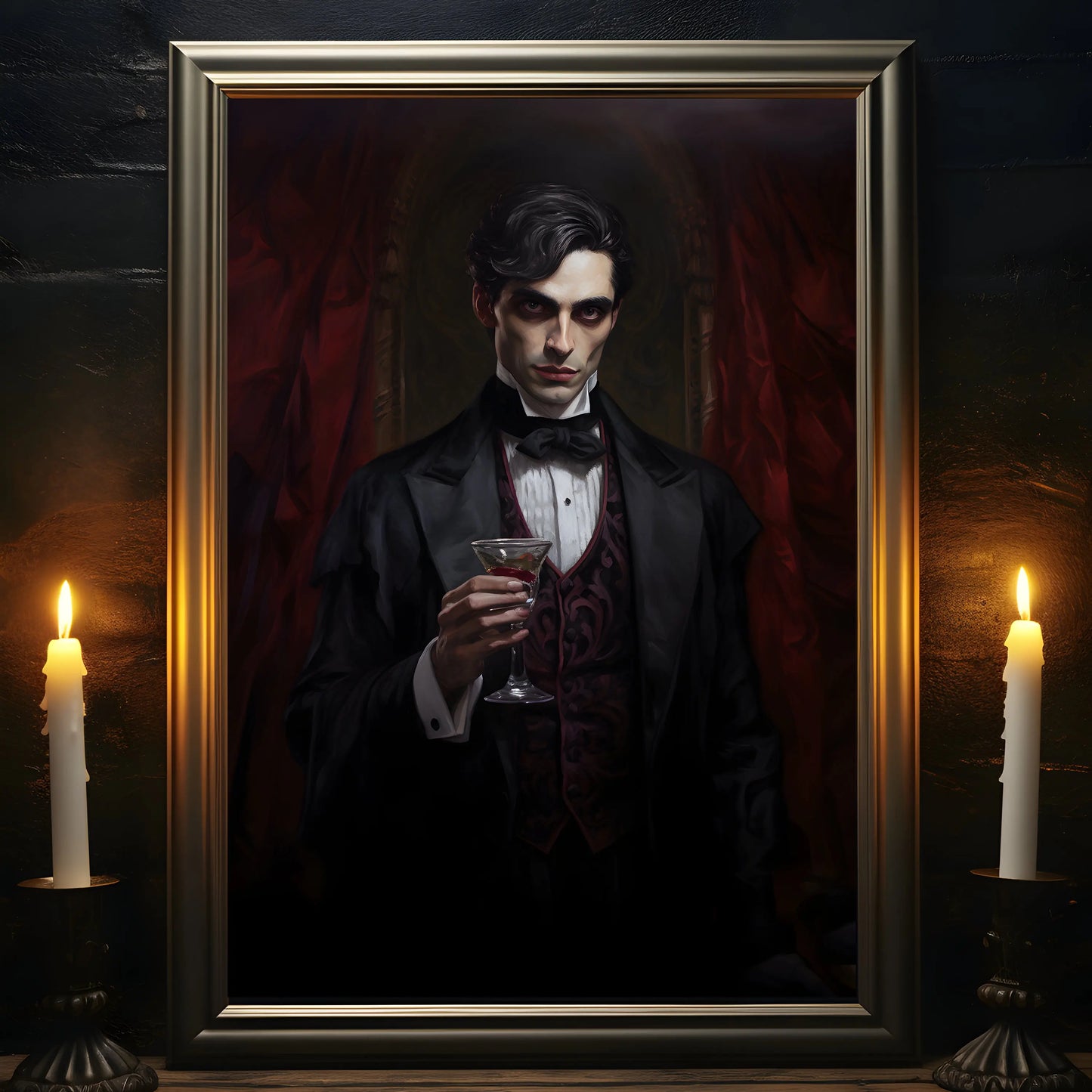 Retro Gothic Spooky Haunted Mansion Posters Print Dark Surreal Magic Witch Vampire Canvas Painting Victorian Home Decor Pictures