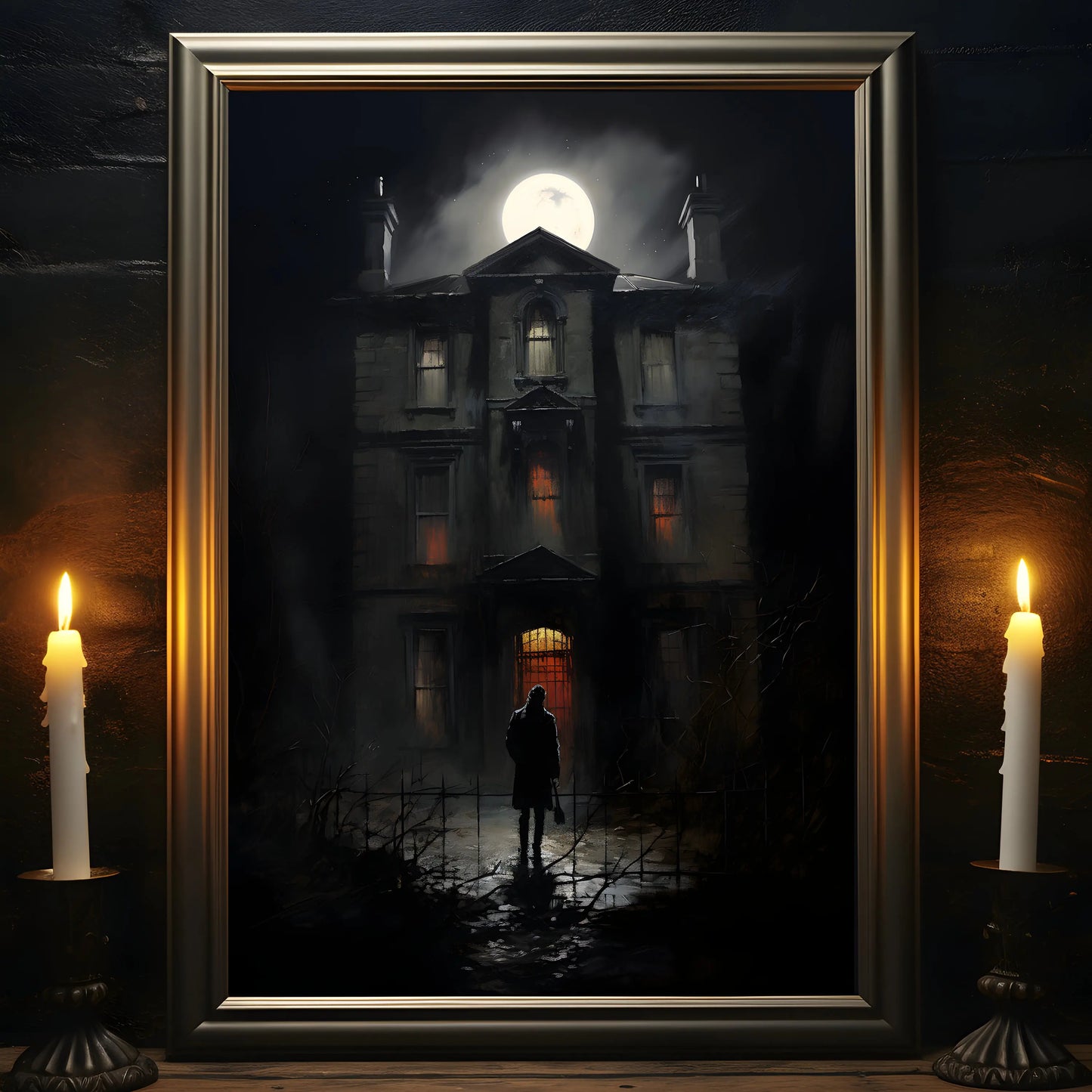 Retro Gothic Spooky Haunted Mansion Posters Print Dark Surreal Magic Witch Vampire Canvas Painting Victorian Home Decor Pictures