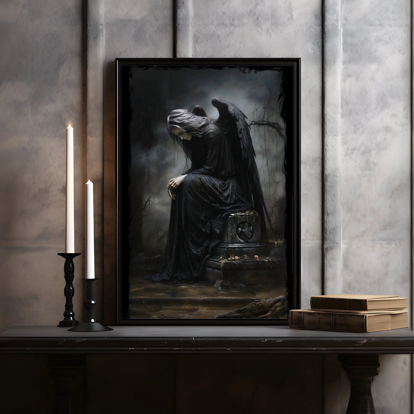 Retro Gothic Spooky Haunted Mansion Posters Print Dark Surreal Magic Witch Vampire Canvas Painting Victorian Home Decor Pictures