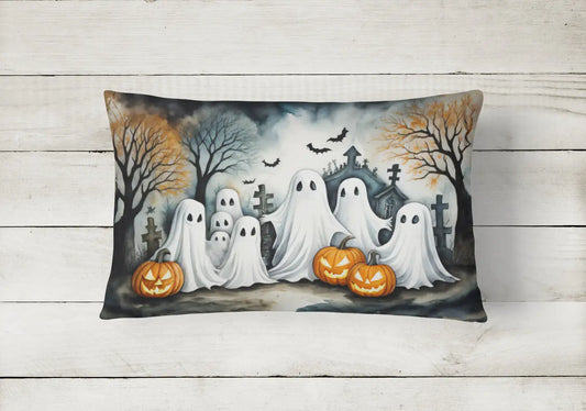 Ghosts Spooky Halloween 12x16 inch Throw Pillow