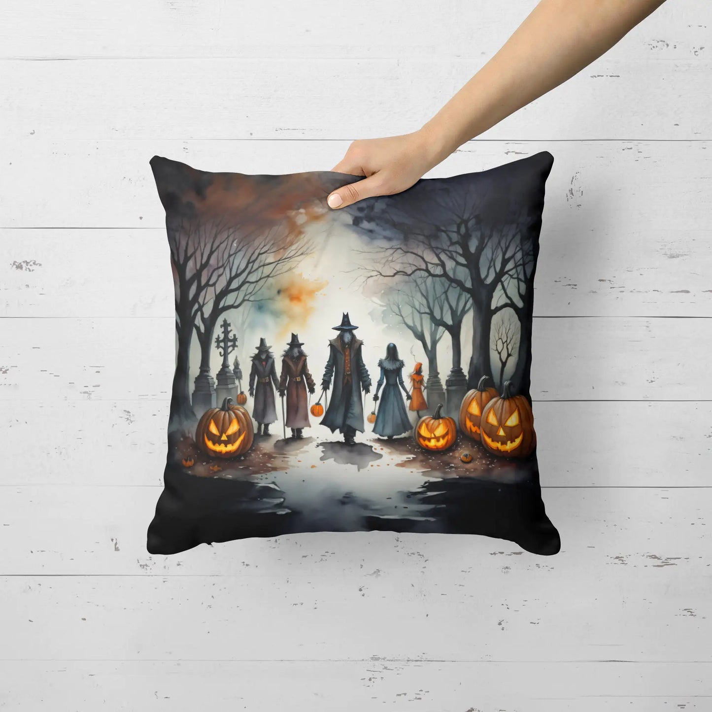 Vampires Spooky Halloween Throw Pillow