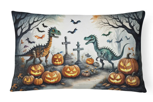 Dinosaurs Spooky Halloween 12x16 inch Throw Pillow