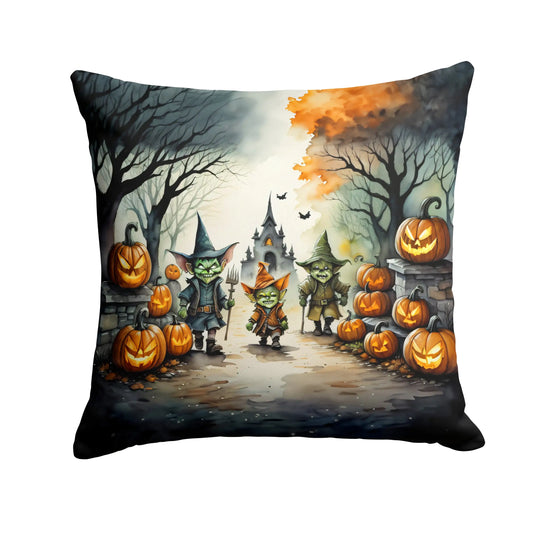 Goblins Spooky Halloween Throw Pillow