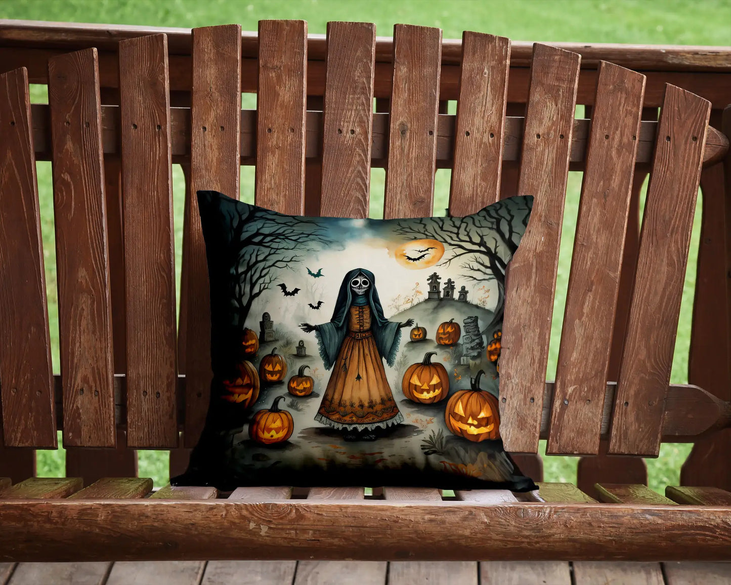 La Llorona Skeleton Spooky Halloween Throw Pillow