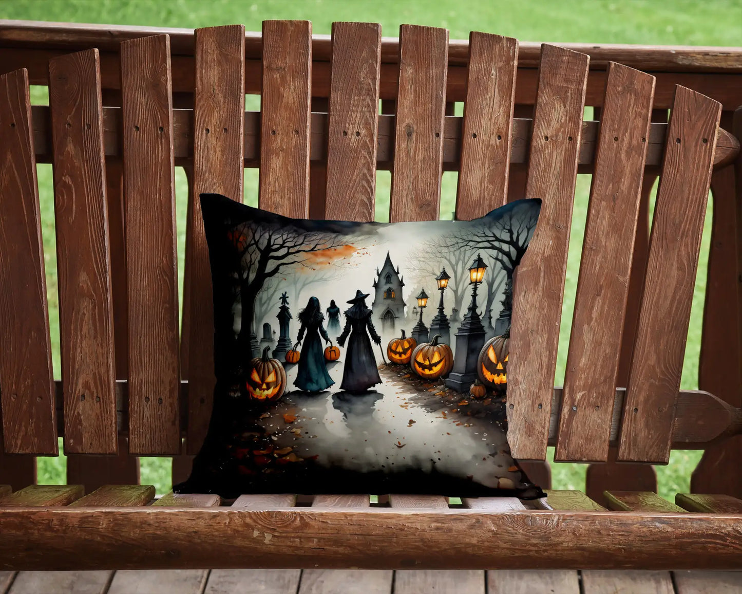 Vampires Spooky Halloween Throw Pillow