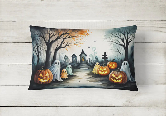 Ghosts Spooky Halloween 12x16 inch Throw Pillow