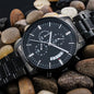 Customizable Engraved Black Chronograph Watch for Dad, Boyfriend, Son, Husband